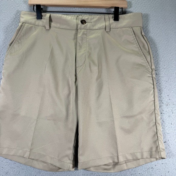 Adidas Climalite Chino Shorts Mens 32 Khaki Golf Active Lightweight Sportswear - Picture 4 of 14